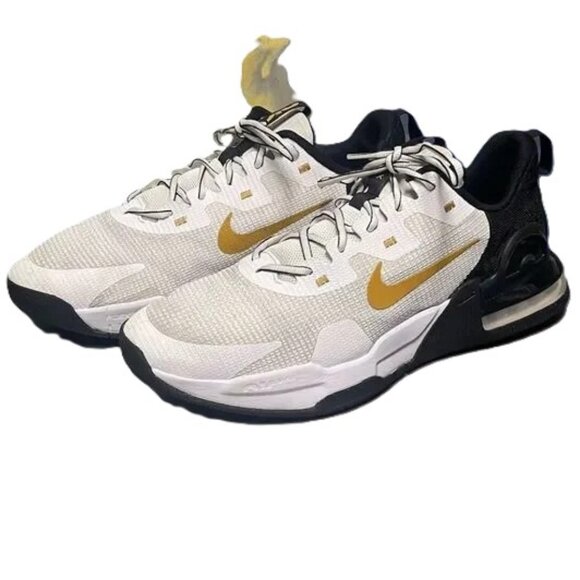 Nike Other - Nike Air Max Alpha Trainer 5 White Black Gold Suede